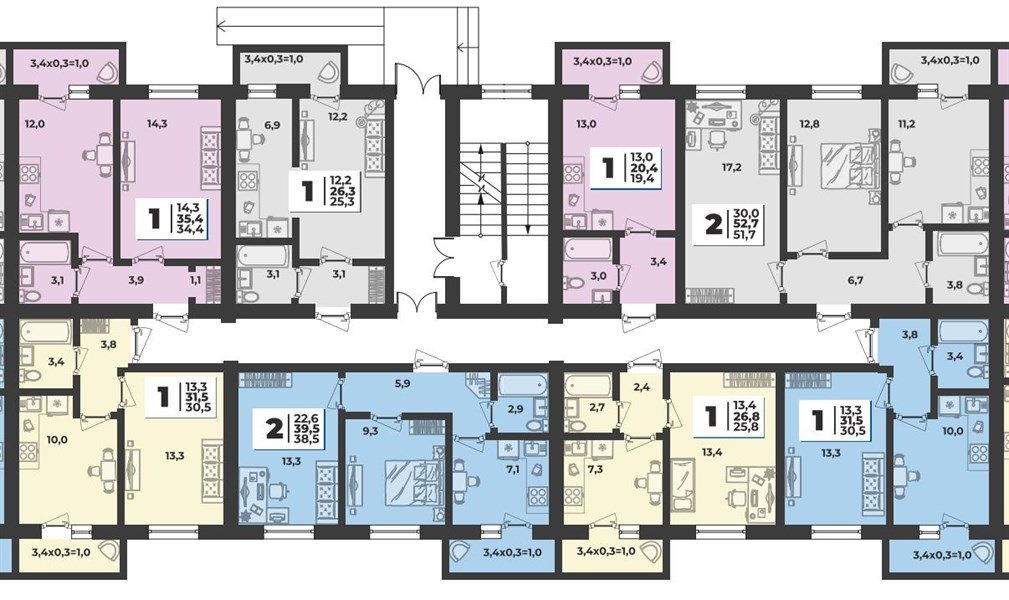 Фото №8: 1-комнатная квартира 25&nbsp;м², 1/5&nbsp;эт. - Новая Адыгея, мкр. жилой комплекс Дарград