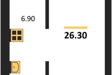 Фото №1: 1-комнатная квартира 25 м², 1/5 эт. - Новая Адыгея, мкр. жилой комплекс Дарград,