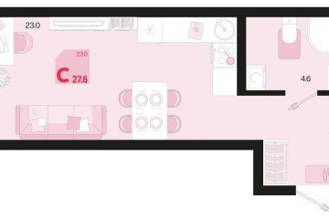 Фото №1: Студия 27 м², 2/18 эт. - Краснодар, мкр. ЖК Первое Место, ул. Виктора Казанцева, 1.2лит2