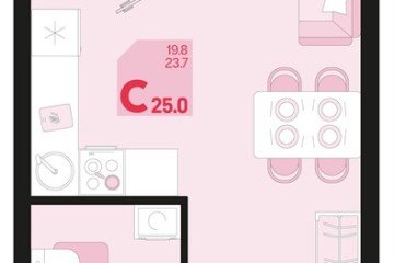 Фото №1: Студия 26 м², 2/18 эт. - Краснодар, мкр. ЖК Первое Место, ул. Виктора Казанцева, 1.2лит2