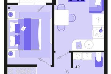 Фото №1: 1-комнатная квартира 39 м², 2/18 эт. - Краснодар, мкр. ЖК Первое Место, ул. Виктора Казанцева, 1.2лит2