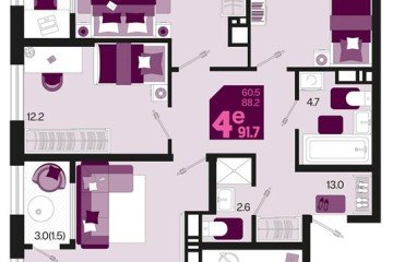 Фото №1: 3-комнатная квартира 95 м², 18/18 эт. - Краснодар, мкр. Карасунский внутригородской округ, ул. Виктора Казанцева