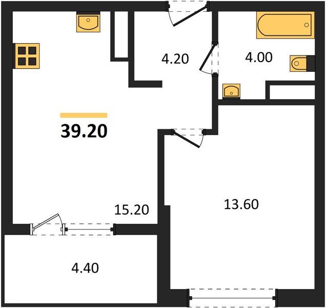 Фото №1: 1-комнатная квартира 41&nbsp;м², 18/18&nbsp;эт. - Краснодар, Карасунский внутригородской округ, мкр. ЖК Первое Место, ул. Виктора Казанцева, 1.2лит1