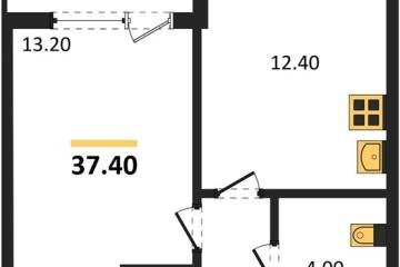 Фото №1: 1-комнатная квартира 37 м², 2/18 эт. - Краснодар, мкр. ЖК Первое Место, ул. Виктора Казанцева, 1.3лит2