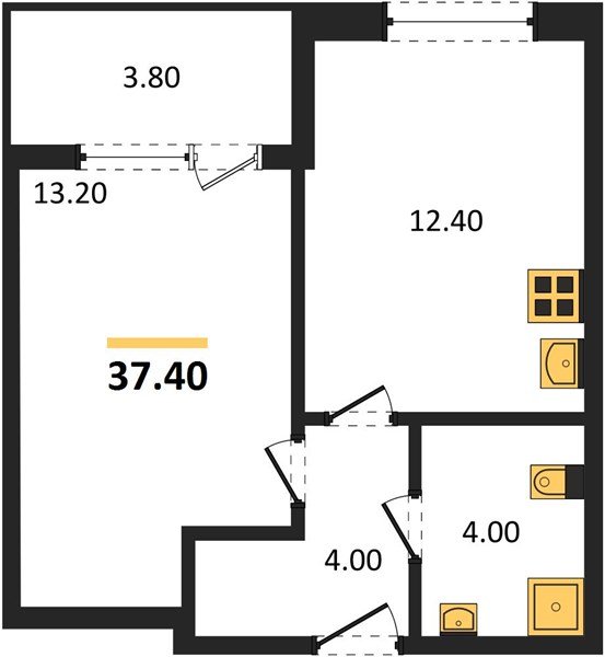 Фото №1: 1-комнатная квартира 37&nbsp;м², 2/18&nbsp;эт. - Краснодар, Карасунский внутригородской округ, мкр. ЖК Первое Место, ул. Виктора Казанцева, 1.3лит2