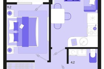 Фото №1: 1-комнатная квартира 39 м², 2/18 эт. - Краснодар, мкр. ЖК Первое Место, ул. Виктора Казанцева, 1.3лит2