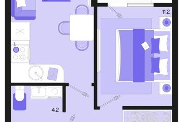 Фото №1: 1-комнатная квартира 39 м², 2/18 эт. - Краснодар, мкр. ЖК Первое Место, ул. Виктора Казанцева, 1.3лит2