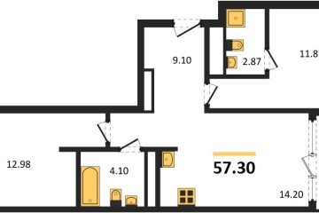 Фото №1: 2-комнатная квартира 59 м², 7/16 эт. - Краснодар, мкр. жилой квартал Патрики,