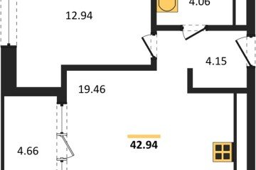 Фото №1: 1-комнатная квартира 45 м², 12/16 эт. - Краснодар, мкр. жилой квартал Патрики,