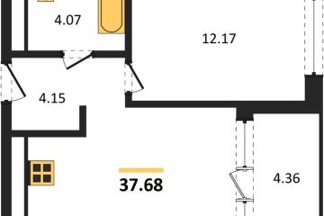 Фото №1: 1-комнатная квартира 39 м², 12/16 эт. - Краснодар, мкр. жилой квартал Патрики,