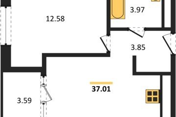 Фото №1: 1-комнатная квартира 38 м², 14/16 эт. - Краснодар, мкр. жилой квартал Патрики,