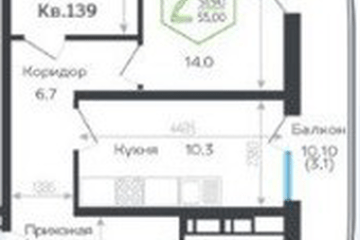 Фото №1: 2-комнатная квартира 53 м², 18/21 эт. - Краснодар, мкр. Черёмушки,