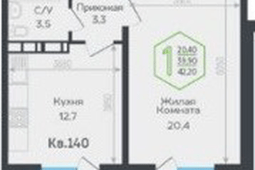 Фото №1: 1-комнатная квартира 40 м², 21/21 эт. - Краснодар, мкр. Черёмушки,