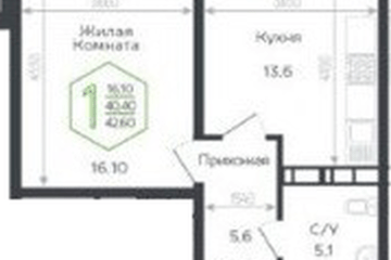 Фото №1: 1-комнатная квартира 41 м², 19/21 эт. - Краснодар, мкр. Черёмушки,