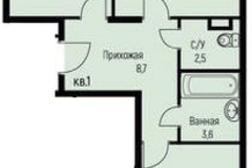Фото №1: 2-комнатная квартира 64 м², 1/3 эт. - Берёзовый, мкр. жилой комплекс Нова Вита, ул. имени А.Н. Лодыгина, 6к3