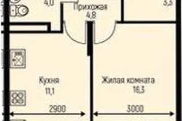 Фото №1: 1-комнатная квартира 40 м², 2/3 эт. - Берёзовый, мкр. жилой комплекс Нова Вита, ул. имени А.Н. Лодыгина, 6к3