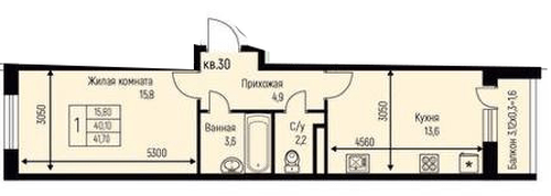 Фото №1: 1-комнатная квартира 41&nbsp;м², 2/3&nbsp;эт. - Берёзовый, Прикубанский внутригородской округ, Прогресс, жилой комплекс Прогресс, мкр. жилой комплекс Нова Вита, ул. имени А.Н. Лодыгина, 6к3