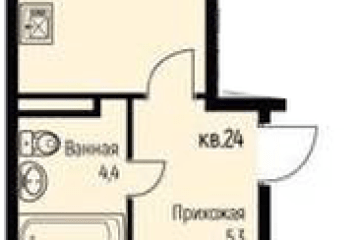 Фото №1: 1-комнатная квартира 43 м², 2/3 эт. - Берёзовый, мкр. жилой комплекс Нова Вита, ул. имени А.Н. Лодыгина, 6к3