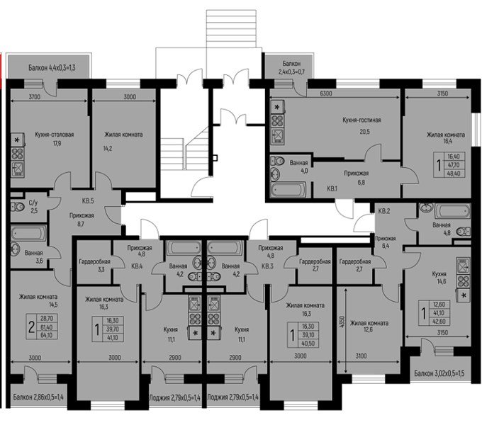 Фото №9: 1-комнатная квартира 41&nbsp;м², 1/3&nbsp;эт. - Берёзовый, Прикубанский внутригородской округ, Прогресс, жилой комплекс Прогресс, мкр. жилой комплекс Нова Вита, ул. имени А.Н. Лодыгина, 6лит7