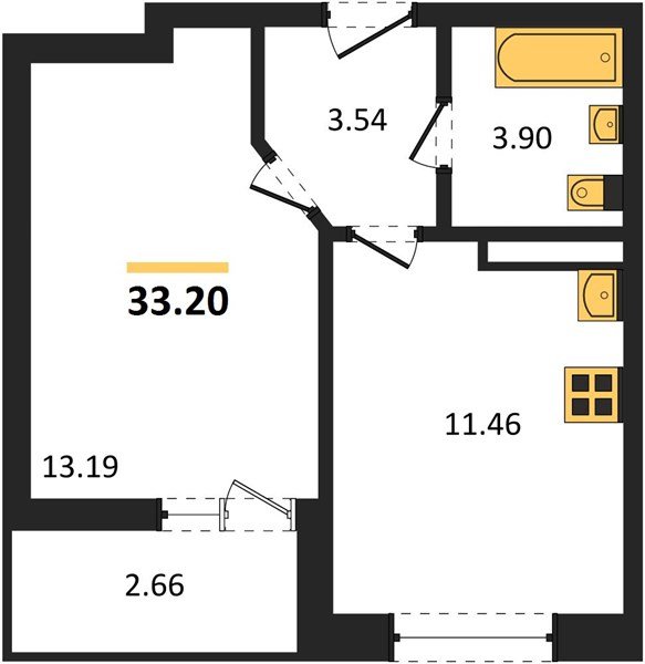Фото №1: 1-комнатная квартира 33&nbsp;м², 7/18&nbsp;эт. - Краснодар, Прикубанский внутригородской округ, мкр. ЖК Архитектор