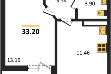 Фото №1: 1-комнатная квартира 33 м², 9/18 эт. - Краснодар, мкр. ЖК Архитектор,