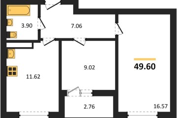 Фото №1: 2-комнатная квартира 49 м², 3/18 эт. - Краснодар, мкр. ЖК Архитектор,