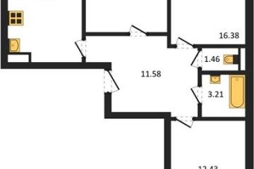 Фото №1: 3-комнатная квартира 79 м², 7/18 эт. - Краснодар, мкр. ЖК Архитектор,