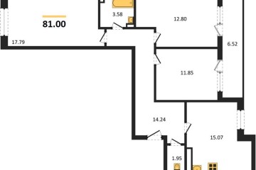 Фото №1: 3-комнатная квартира 81 м², 2/18 эт. - Краснодар, мкр. ЖК Архитектор,