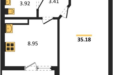 Фото №1: 1-комнатная квартира 35&nbsp;м², 8/18&nbsp;эт. - Краснодар, мкр. ЖК Архитектор, 