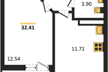Фото №1: 1-комнатная квартира 32 м², 3/18 эт. - Краснодар, мкр. ЖК Архитектор,