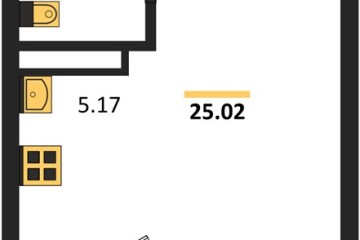 Фото №1: Студия 25&nbsp;м², 2/18&nbsp;эт. - Краснодар, мкр. ЖК Архитектор, 