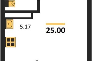 Фото №1: Студия 25&nbsp;м², 5/18&nbsp;эт. - Краснодар, мкр. ЖК Архитектор, 