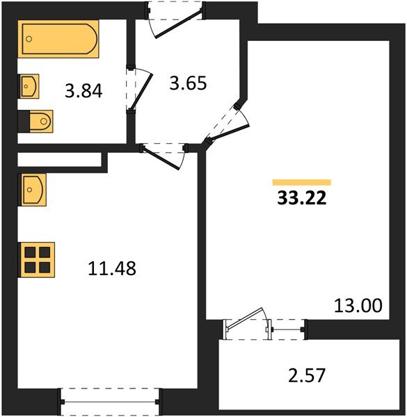 Фото №1: 1-комнатная квартира 33&nbsp;м², 5/18&nbsp;эт. - Краснодар, Прикубанский внутригородской округ, мкр. ЖК Архитектор