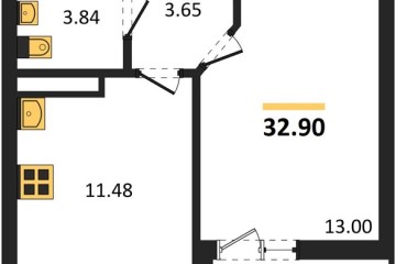 Фото №1: 1-комнатная квартира 32 м², 14/18 эт. - Краснодар, мкр. ЖК Архитектор,