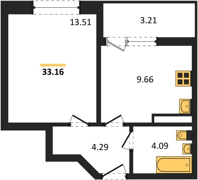 Фото №1: 1-комнатная квартира 33&nbsp;м², 16/18&nbsp;эт. - Краснодар, Прикубанский внутригородской округ, мкр. ЖК Архитектор