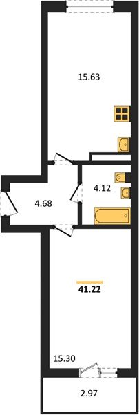 Фото №1: 1-комнатная квартира 41&nbsp;м², 6/18&nbsp;эт. - Краснодар, Прикубанский внутригородской округ, мкр. ЖК Архитектор