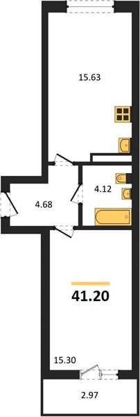 Фото №1: 1-комнатная квартира 41&nbsp;м², 8/18&nbsp;эт. - Краснодар, Прикубанский внутригородской округ, мкр. ЖК Архитектор