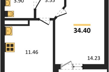 Фото №1: 1-комнатная квартира 34 м², 4/18 эт. - Краснодар, мкр. жилой комплекс Архитектор,