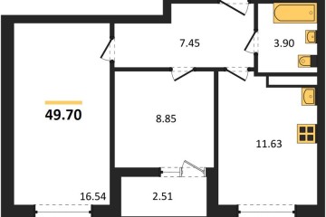 Фото №1: 2-комнатная квартира 49 м², 3/18 эт. - Краснодар, мкр. жилой комплекс Архитектор,