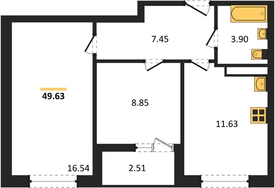 Фото №1: 2-комнатная квартира 49&nbsp;м², 7/18&nbsp;эт. - Краснодар, Прикубанский внутригородской округ, мкр. жилой комплекс Архитектор
