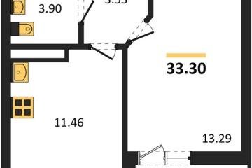 Фото №1: 1-комнатная квартира 33 м², 8/18 эт. - Краснодар, мкр. жилой комплекс Архитектор,