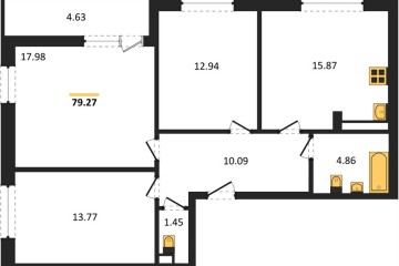 Фото №1: 3-комнатная квартира 80 м², 2/18 эт. - Краснодар, мкр. жилой комплекс Архитектор,