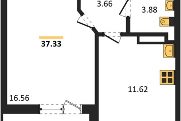 Фото №1: 1-комнатная квартира 37 м², 2/18 эт. - Краснодар, мкр. жилой комплекс Архитектор,