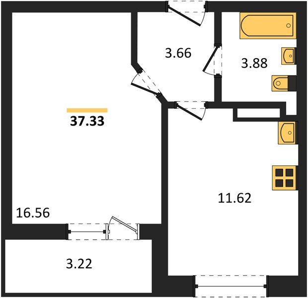Фото №1: 1-комнатная квартира 37&nbsp;м², 4/18&nbsp;эт. - Краснодар, Прикубанский внутригородской округ, мкр. жилой комплекс Архитектор