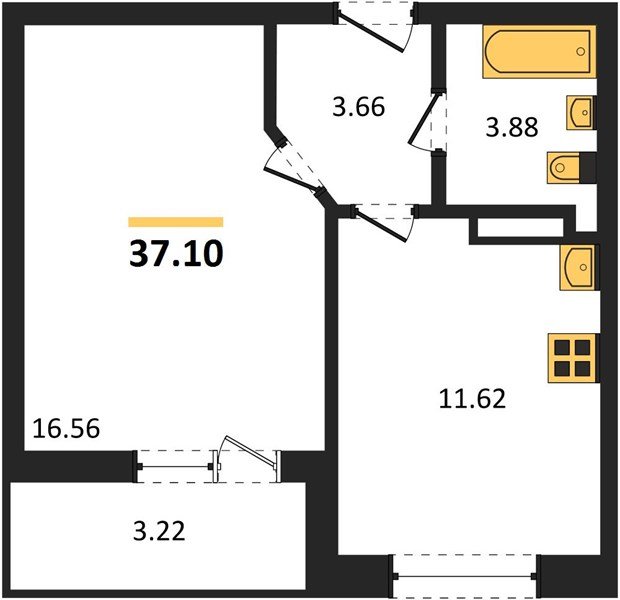 Фото №1: 1-комнатная квартира 37&nbsp;м², 6/18&nbsp;эт. - Краснодар, Прикубанский внутригородской округ, мкр. жилой комплекс Архитектор