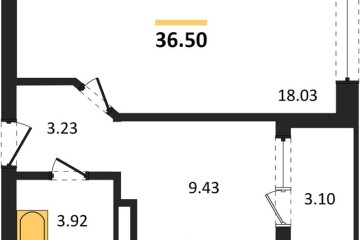 Фото №1: 1-комнатная квартира 36 м², 2/18 эт. - Краснодар, мкр. жилой комплекс Архитектор,