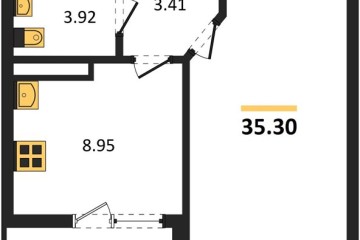 Фото №1: 1-комнатная квартира 35 м², 6/18 эт. - Краснодар, мкр. жилой комплекс Архитектор,
