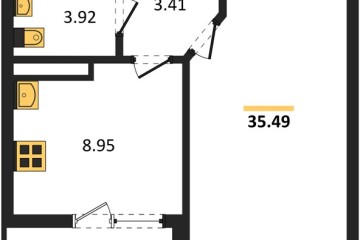 Фото №1: 1-комнатная квартира 35 м², 9/18 эт. - Краснодар, мкр. жилой комплекс Архитектор,