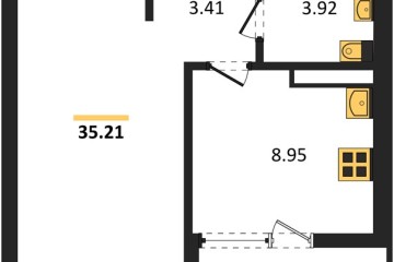 Фото №1: 1-комнатная квартира 35 м², 2/18 эт. - Краснодар, мкр. жилой комплекс Архитектор,