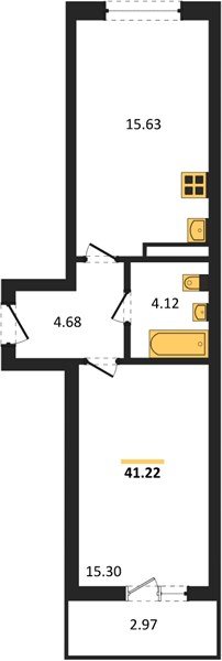 Фото №1: 1-комнатная квартира 41&nbsp;м², 3/18&nbsp;эт. - Краснодар, Прикубанский внутригородской округ, мкр. жилой комплекс Архитектор